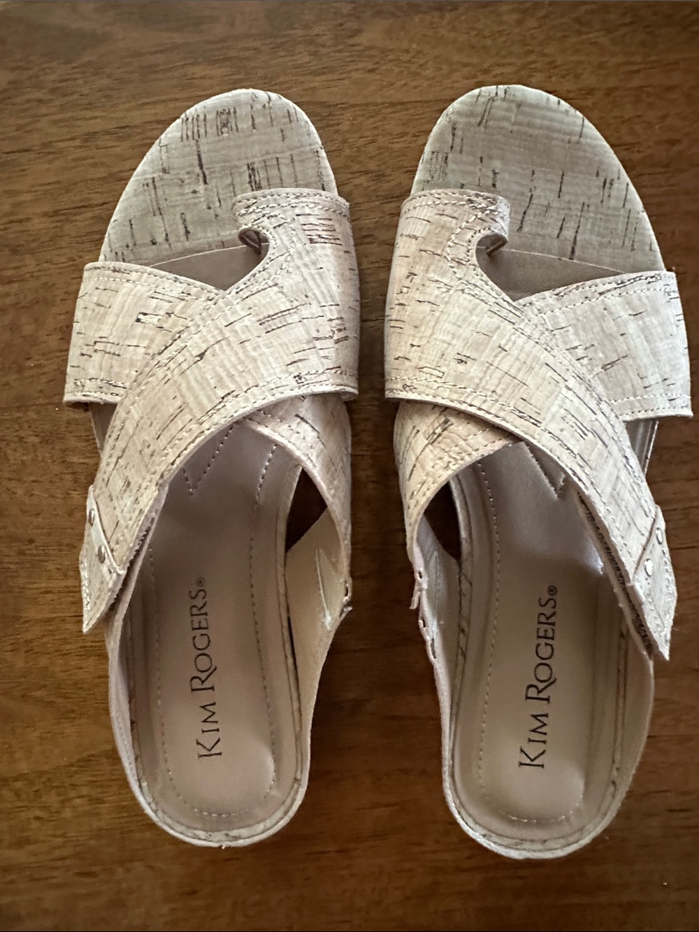 Kim Rogers Cork Cross-Strap Mules